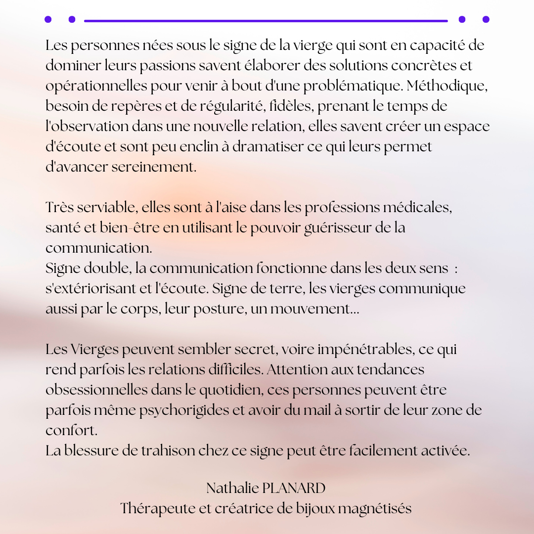 Mémento : Les vierges