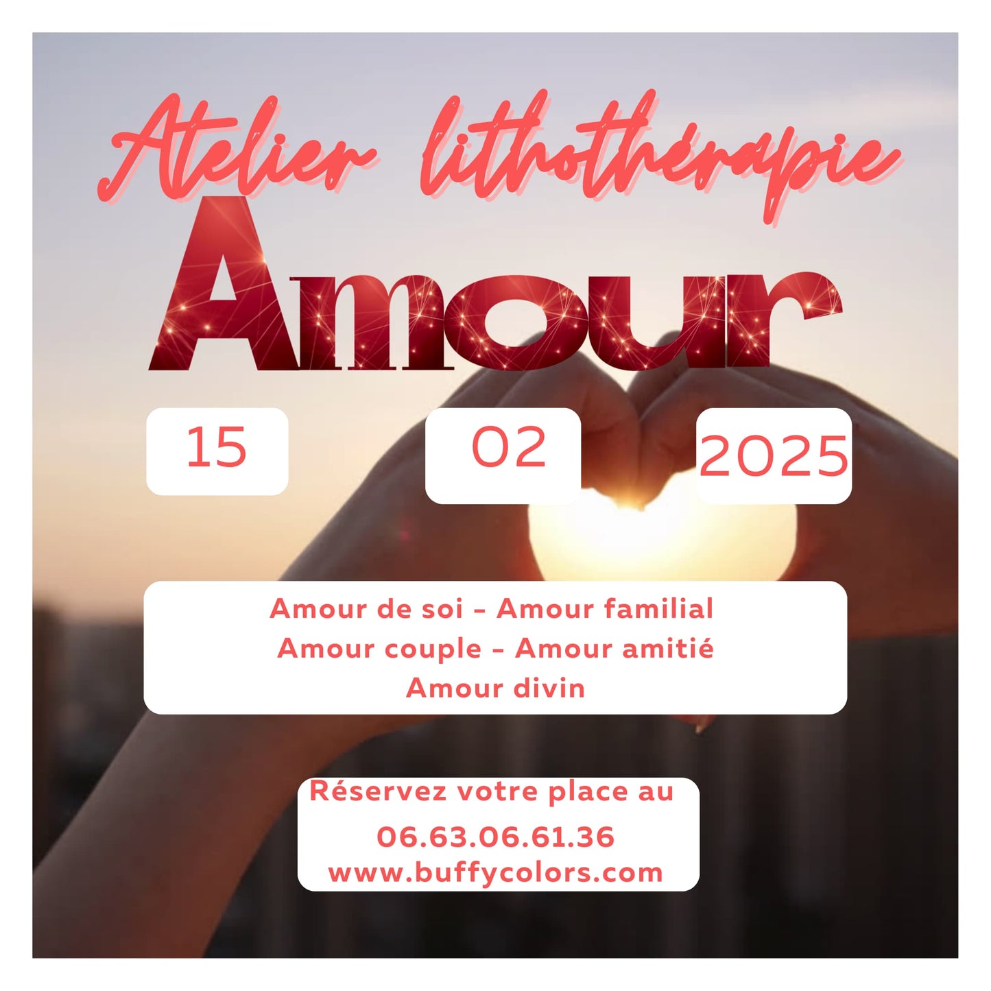 Support Atelier Lithothérapie "L’AMOUR sous toutes ses facettes"