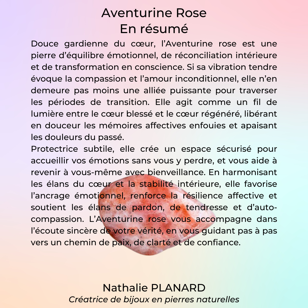 Mémento : Aventurine Rose