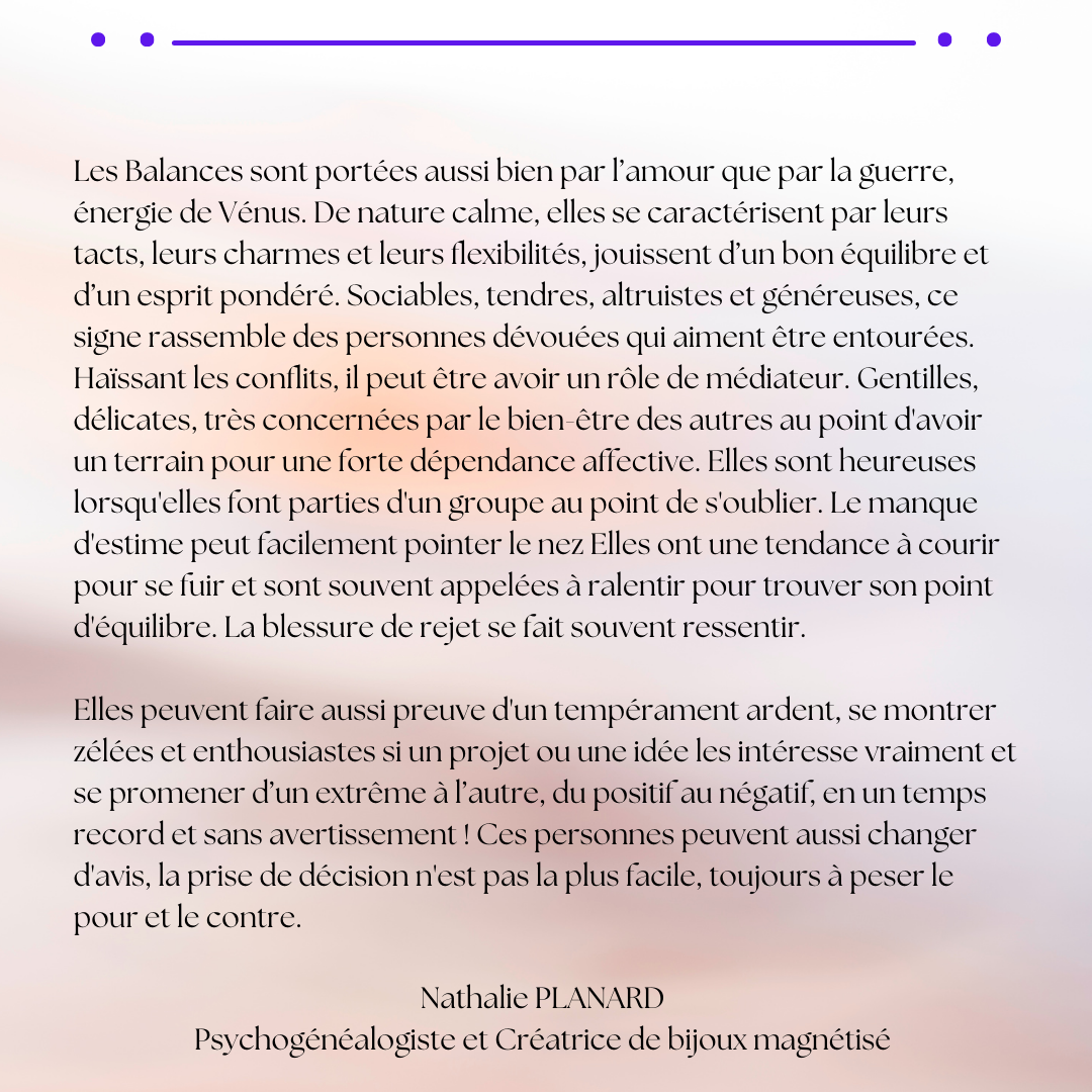 Mémento : Les balances