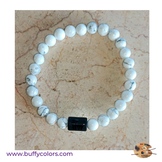 Bracelet en Howlite pour Gémeaux - Apaisement et Clarté d’Esprit