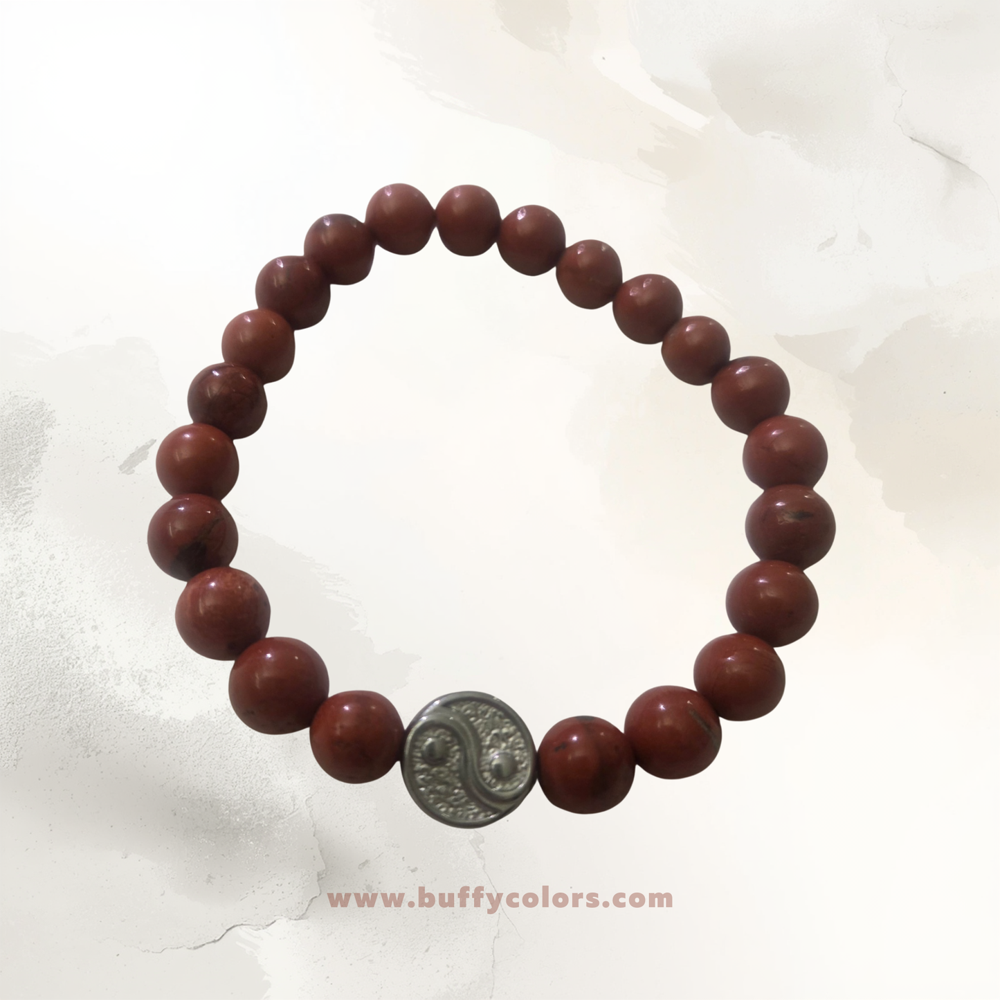Bracelet « Ancrage & Harmonie » – Jaspe Rouge