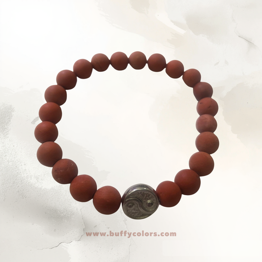 Bracelet « Ancrage & Harmonie » – Jaspe Rouge