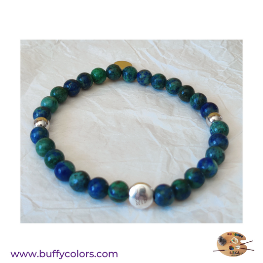 Bracelet fête des mères en Azurite Malachite