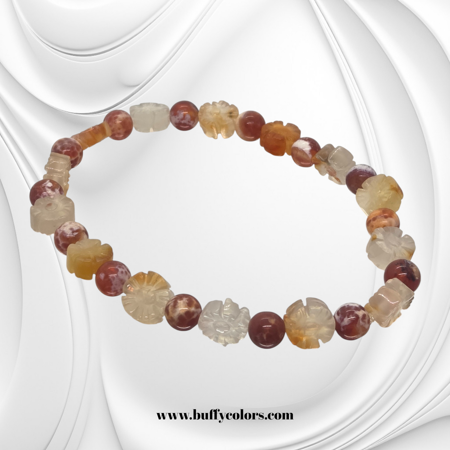 Bracelet « Fleur de Vie Intérieure » : Chaleur, confiance et renaissance