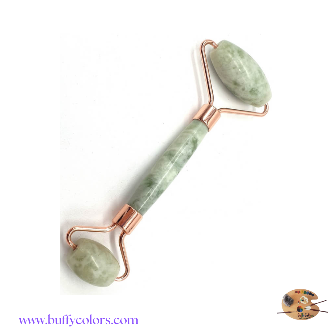 Rouleau de massage en jade vert – Rituel beauté & énergie naturelle