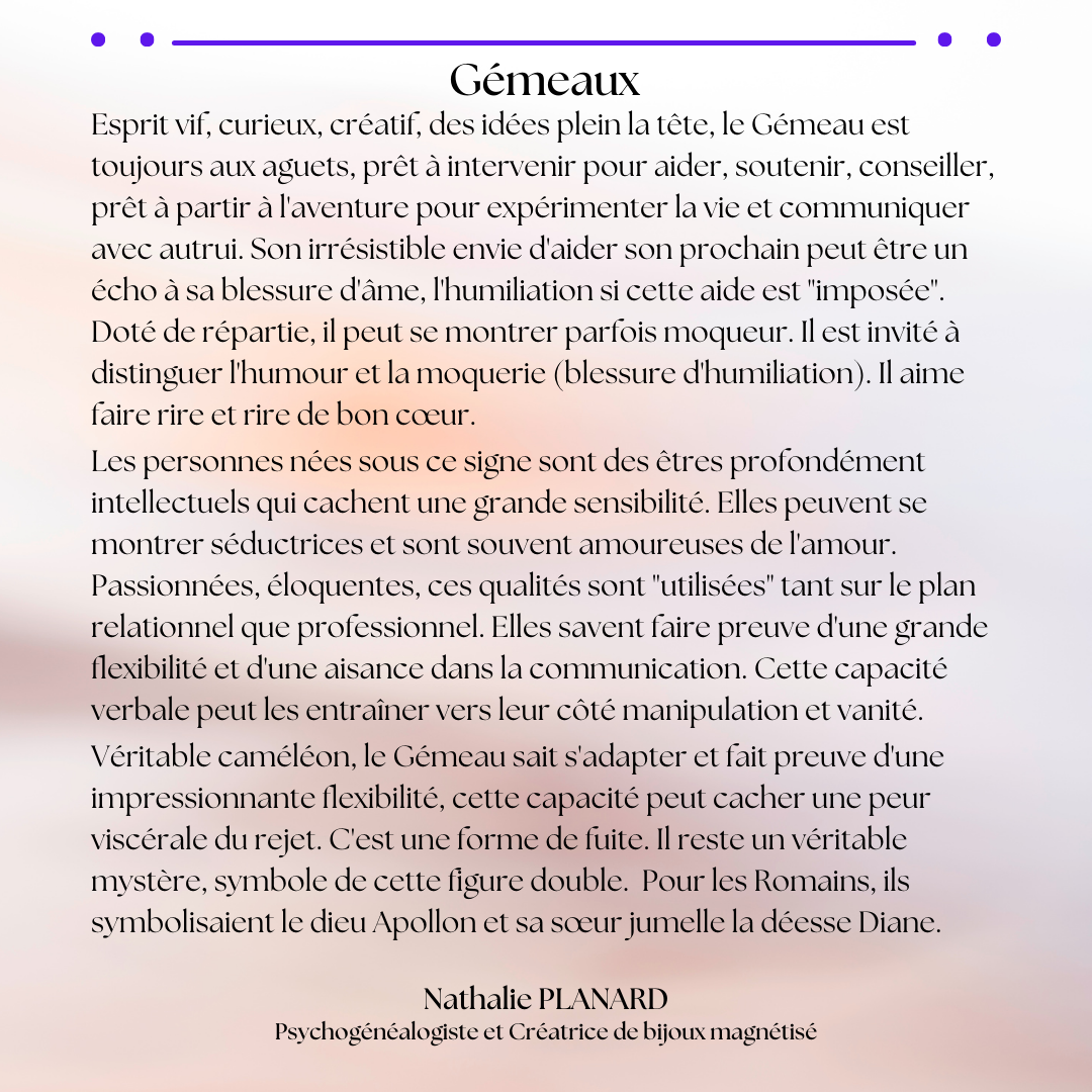 Mémento : Les gémeaux