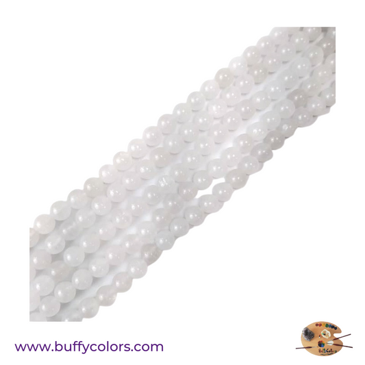 Bracelet en Jade Blanc pour Poissons - Perles 4 mm ou 6 mm