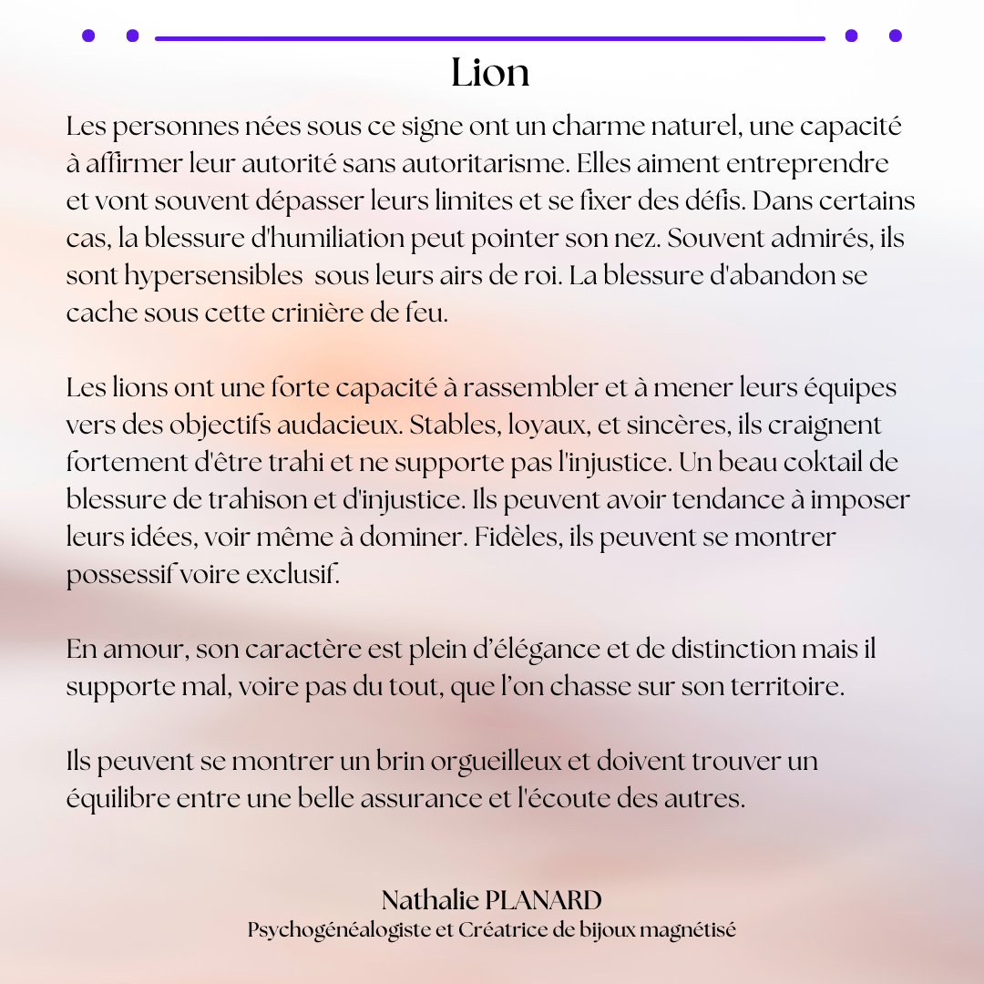 Mémento : Les lions