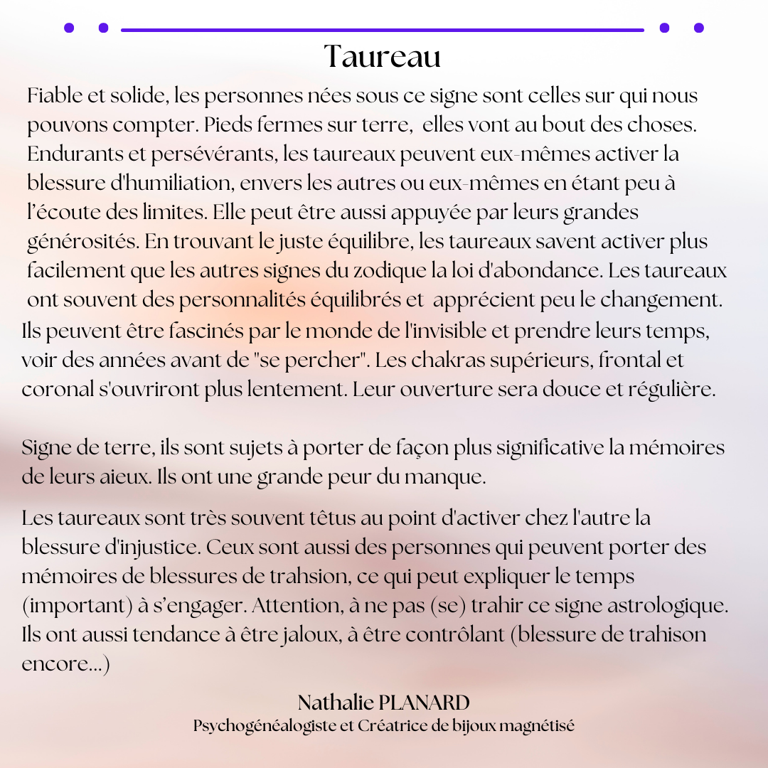 Mémento : Les taureaux