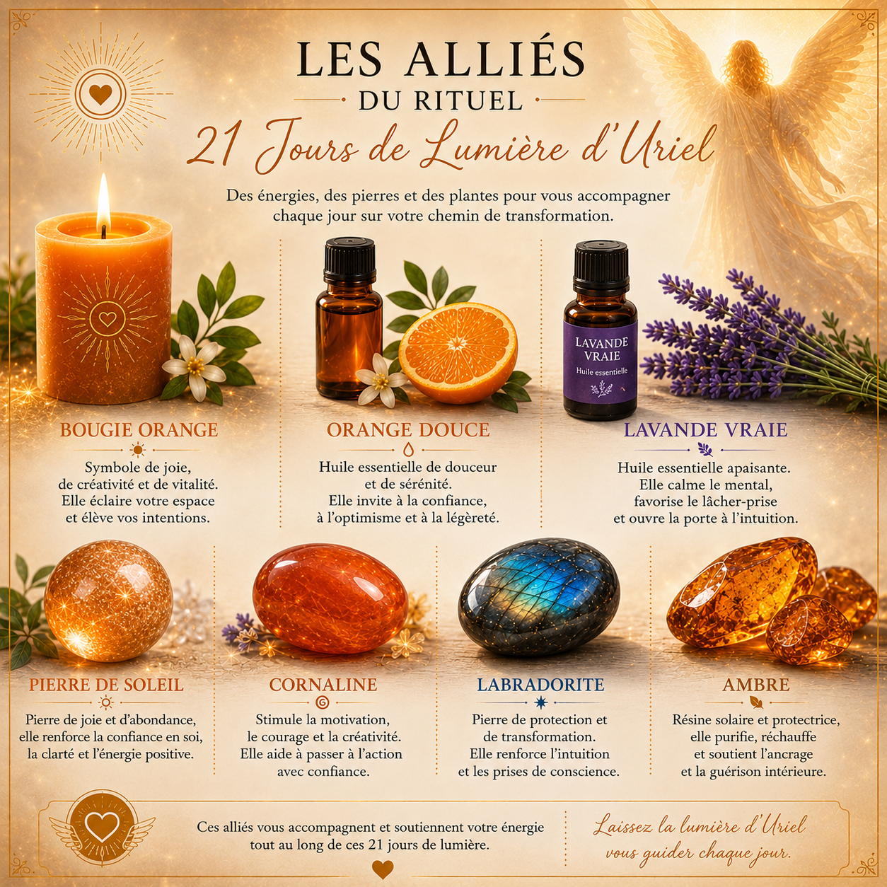 Les 21 Jours de Lumière d'Uriel – Rituel gratuit de gratitude et d'écriture