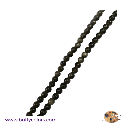Votre bracelet avec des perles Obsidienne Dorée pour les Cancers