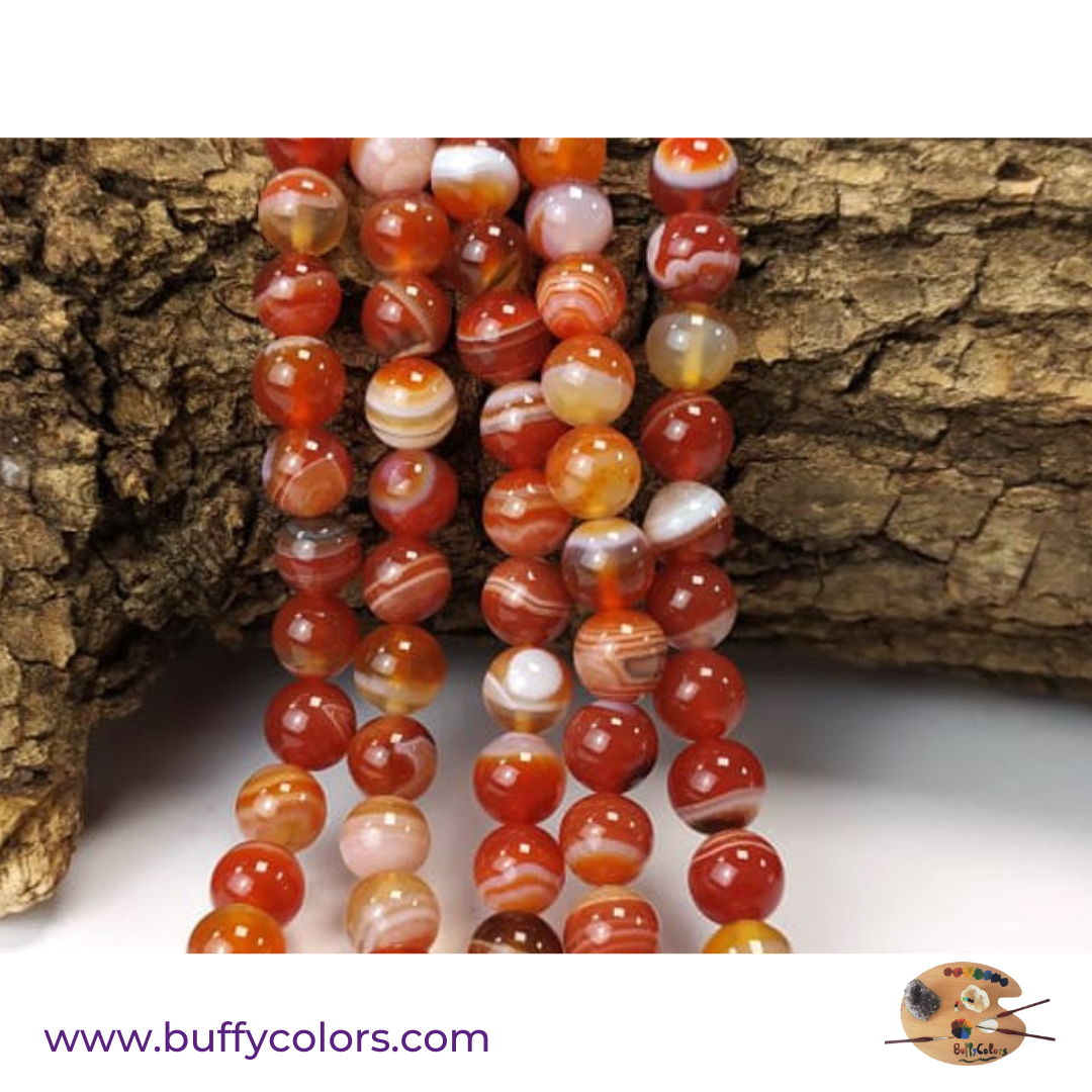 Bracelet en Cornaline pour Verseaux - Perles 4 mm ou 6 mm