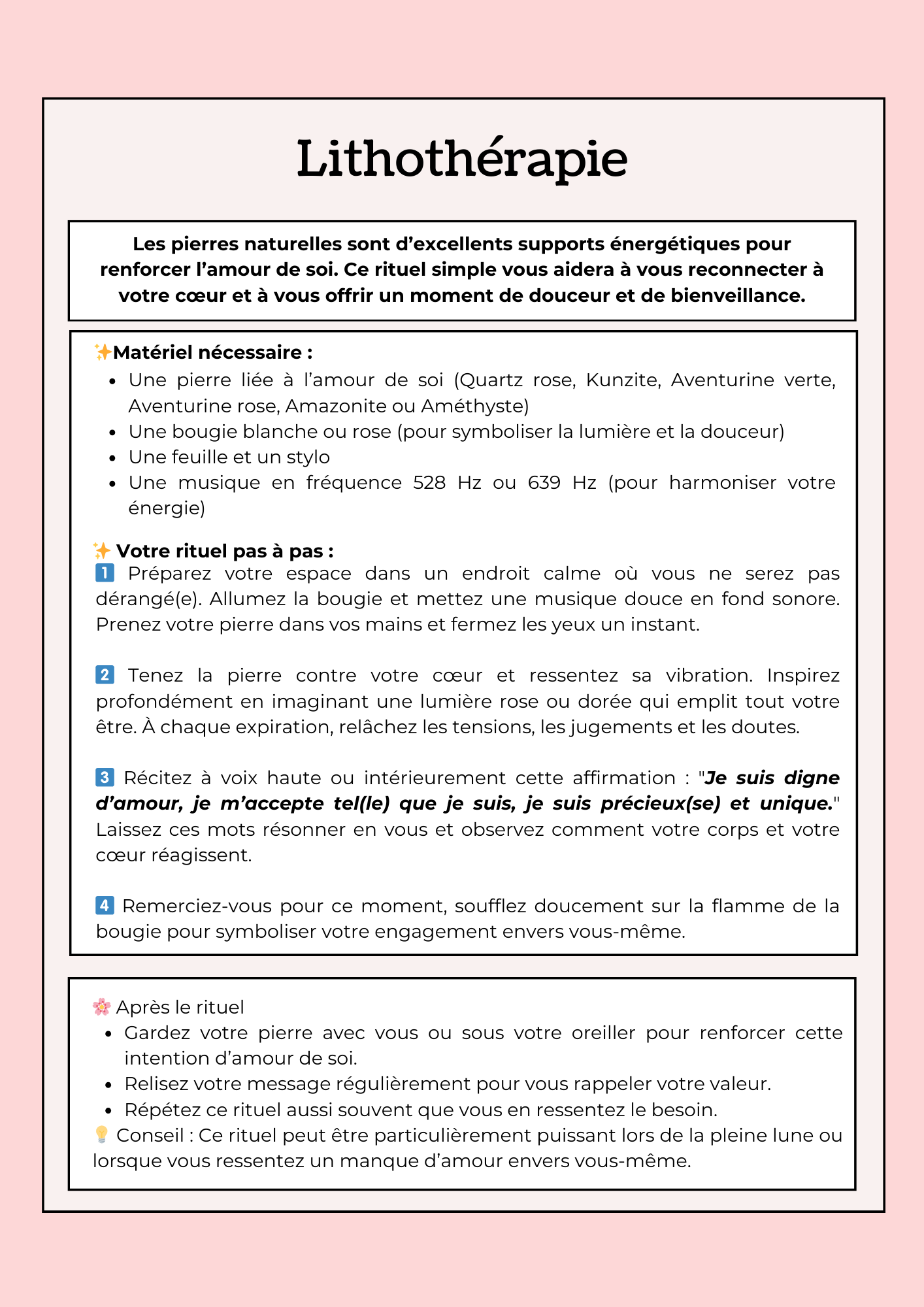 Amour de Soi – Guide Pratique et Exercices Concrets