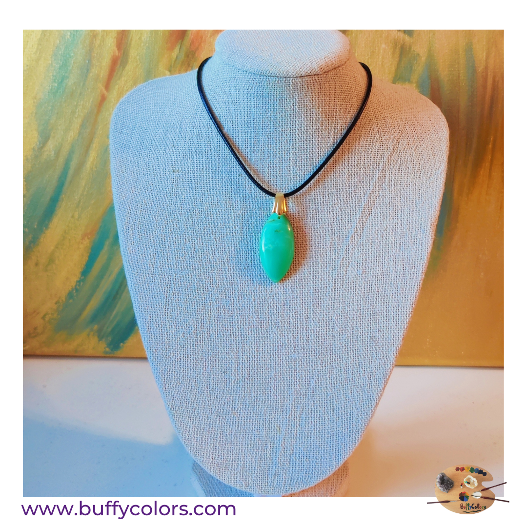 Pendentif ovale chrysoprase