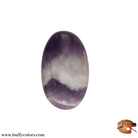 Galet poli Améthyste Chevron