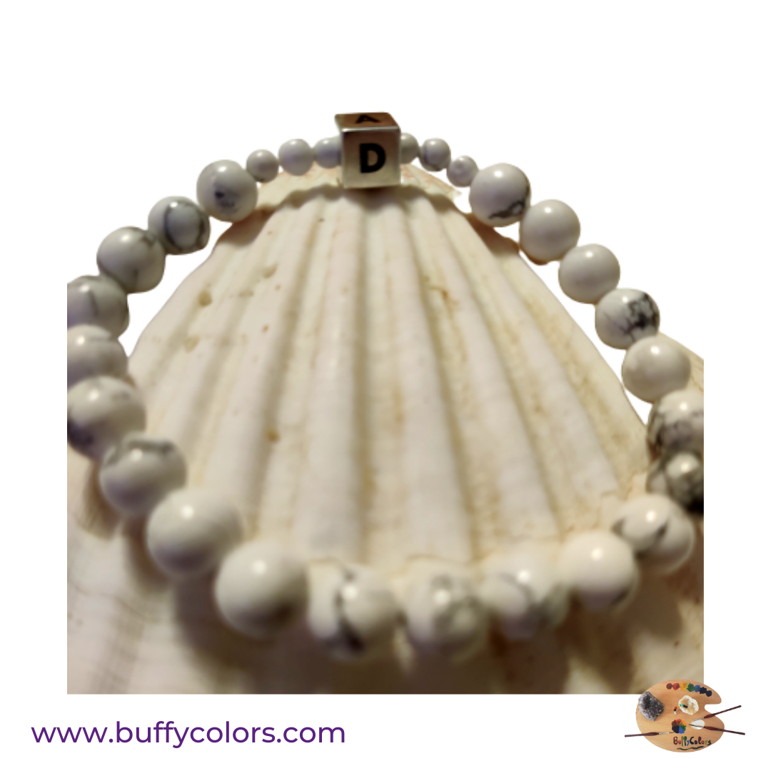 Bracelets Duo pour les futurs maman et papa avec pierre Howlite