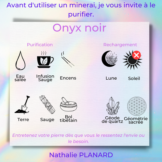 Bague abeillle en acier sertie d'une Onyx noire