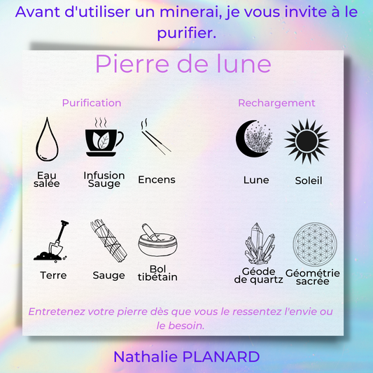 Bague tourbillon en acier sertie de 5 pierres de lune