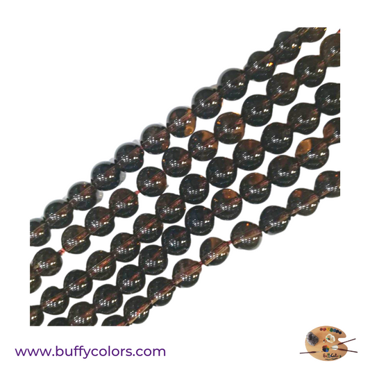 Votre bracelet avec des perles Quartz fumé pour les Taureaux, 4mm