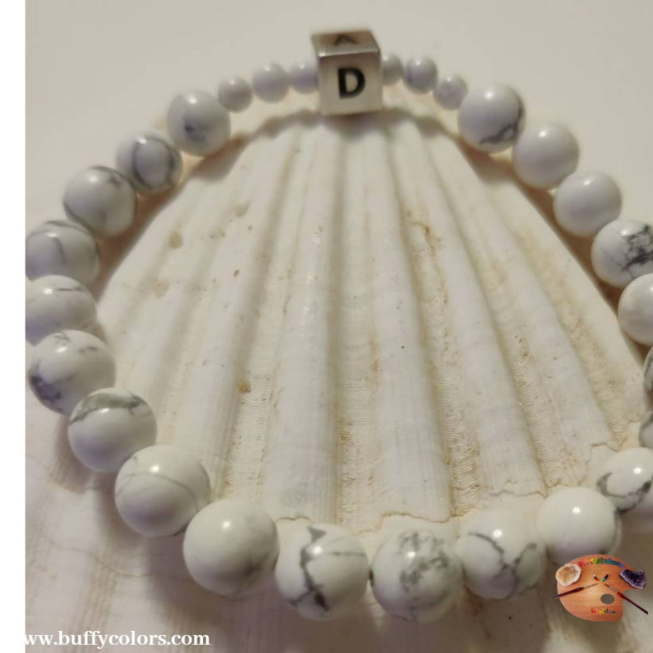 Bracelet Dad papa avec pierre Howlite