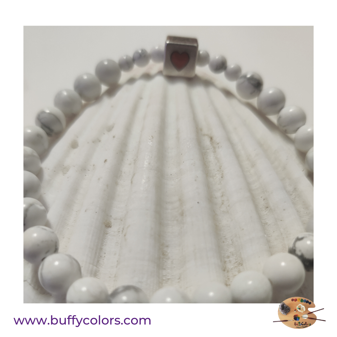 Bracelet MOM avec pierre Howlite