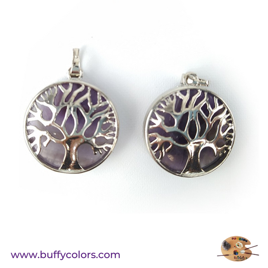 Pendentif - Arbre de vie en améthyste