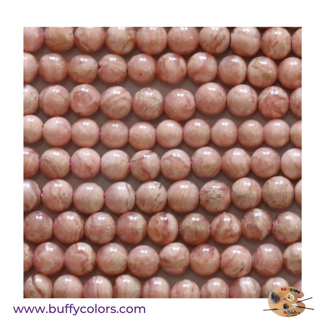 Votre bracelet avec des perles Rhodocrosite pour les Scorpions, 4mm
