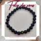 Fête des pères : Bracelet Mantra en pierres naturelles Onyx