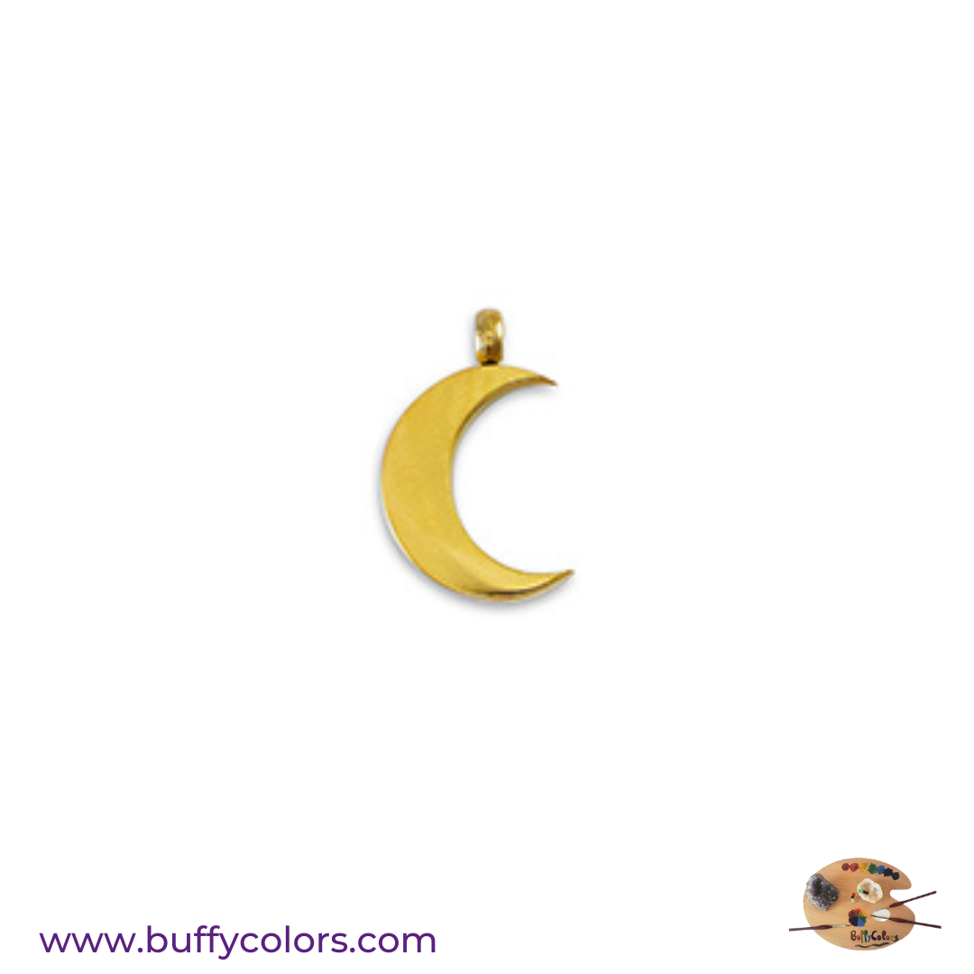 Collier lune en Cornaline naturelle – 24 perles de 4 mm et breloques dorées