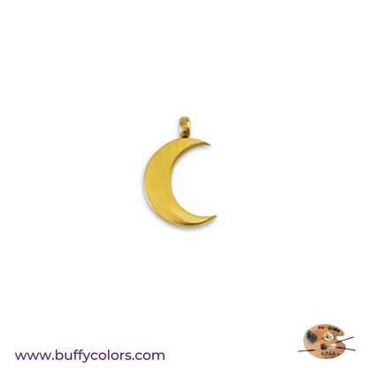 Collier lune en Cornaline naturelle – 24 perles de 4 mm et breloques dorées
