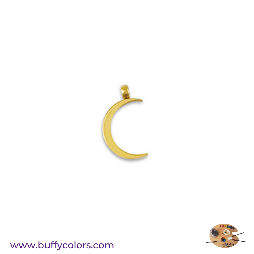Collier lune en Cornaline naturelle – 24 perles de 4 mm et breloques dorées