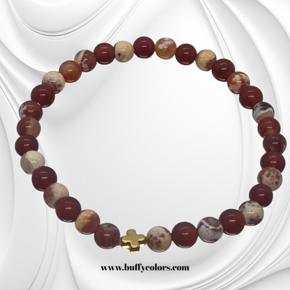 Bracelet « Croix de Feu Intérieur » – Stabilité, Lumière & Présence