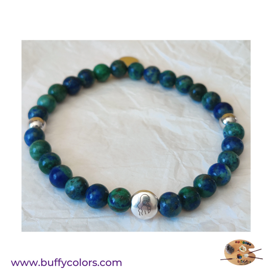 Bracelet fête des mères en Azurite Malachite