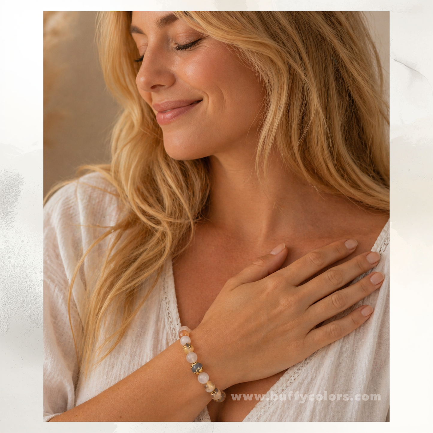 Bracelet Agate Fleur de Cerisier - Se choisir dans l’Amour