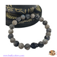 Fête des pères : Bracelet Skull en pierres naturelles Labradorite et Larkivite