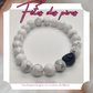 Fête des pères : Bracelet Skull en pierres naturelles Howlite