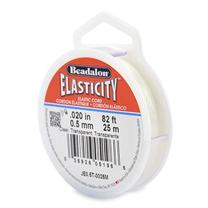 ✨ Fil élastique Beadalon 0,5 mm – Transparent (25 mètres)