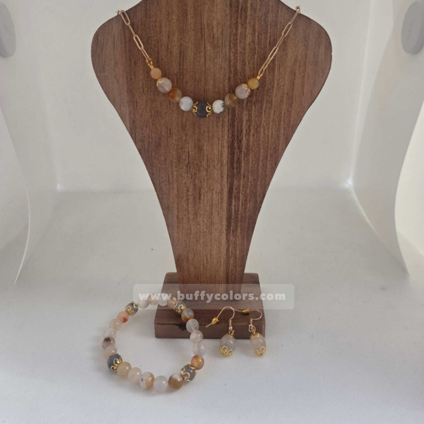 Bracelet Agate Fleur de Cerisier - Se choisir dans l’Amour