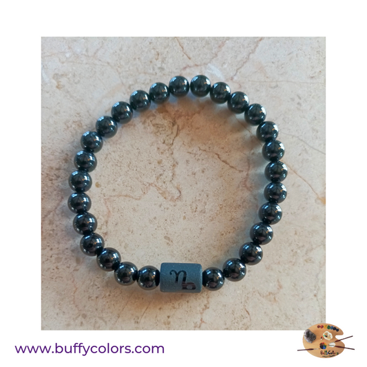 Votre bracelet avec des perles Onyx Noir pour les Vierges, 6mm