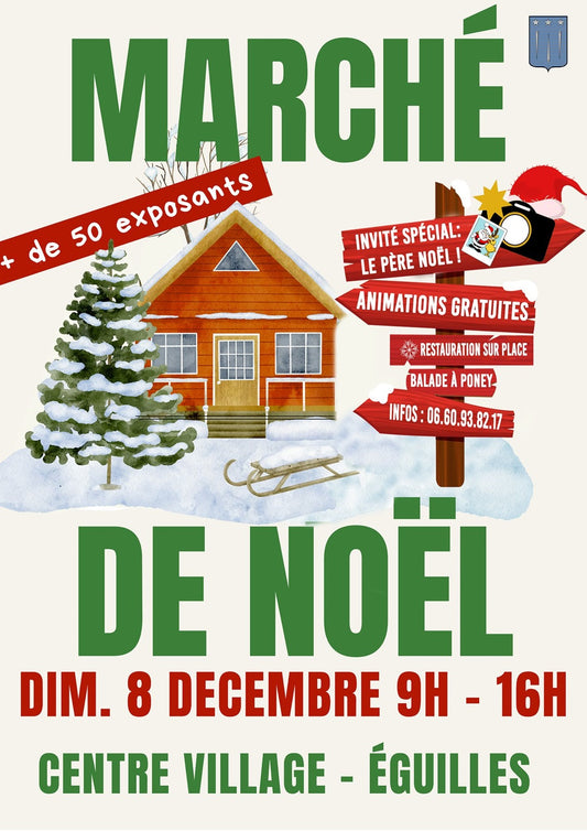 Je serais au marché de Noël à Eguilles le dimanche 8 décembre