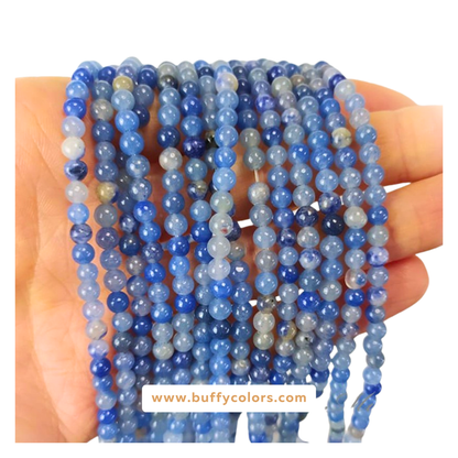 Bracelet en Aventurine Bleue pour Poissons - Perles 4 mm ou 6 mm