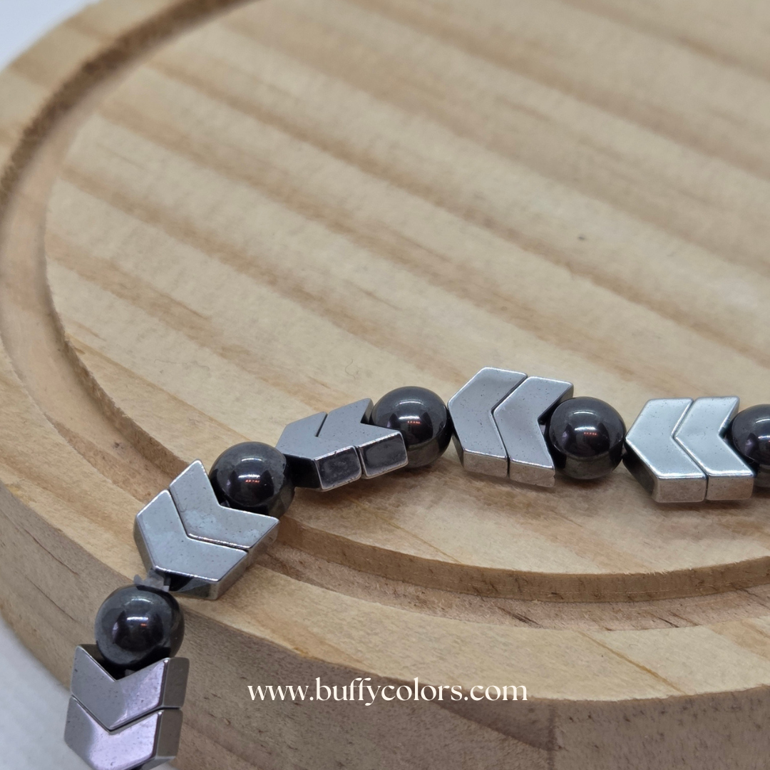 Bracelet Hématite - Axe et Décision