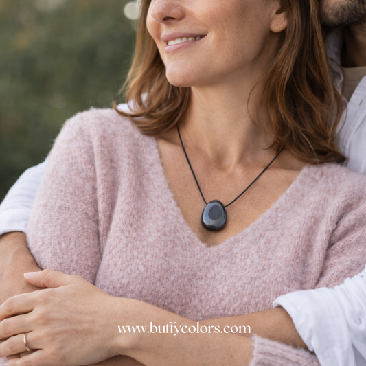 Pendentif Essence & Ancrage en Hématite