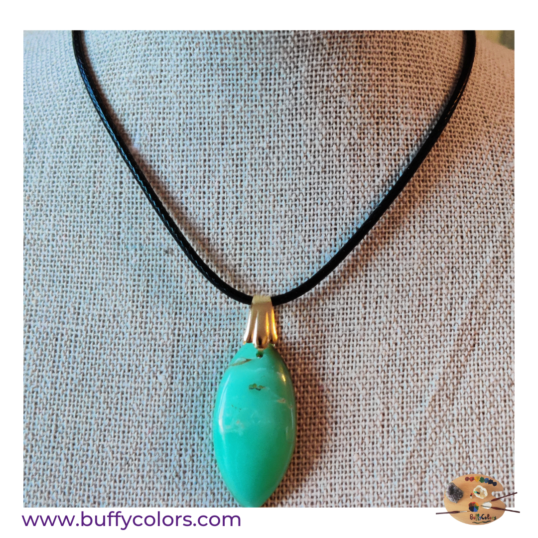 Pendentif ovale chrysoprase