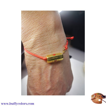 Bracelet message "ALWAYS IN MY HEART" Doré avec cordon à choisir