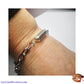 Bracelet message "LOVE, LIFE" avec chaîne argentée