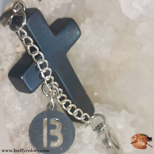 Pendentif : Croix en Hématite