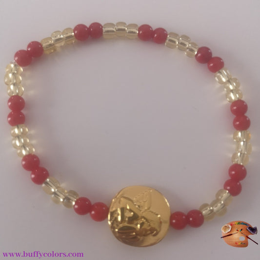 Bracelet : En communion avec jaspe rouge