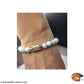 Bracelet message "AMOUR" argenté avec perles Howlite